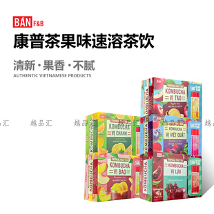 越南康普茶BAN果味速溶发酵茶饮蓝莓苹果柠檬石榴蜜桃低糖低卡