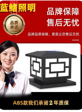 蓝鳍照明塑料柱头灯太阳能