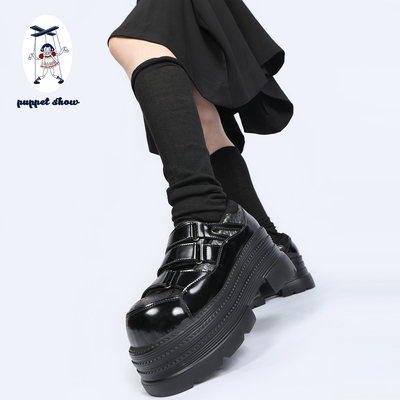 puppetshow哥特厚底鞋9cm小皮鞋