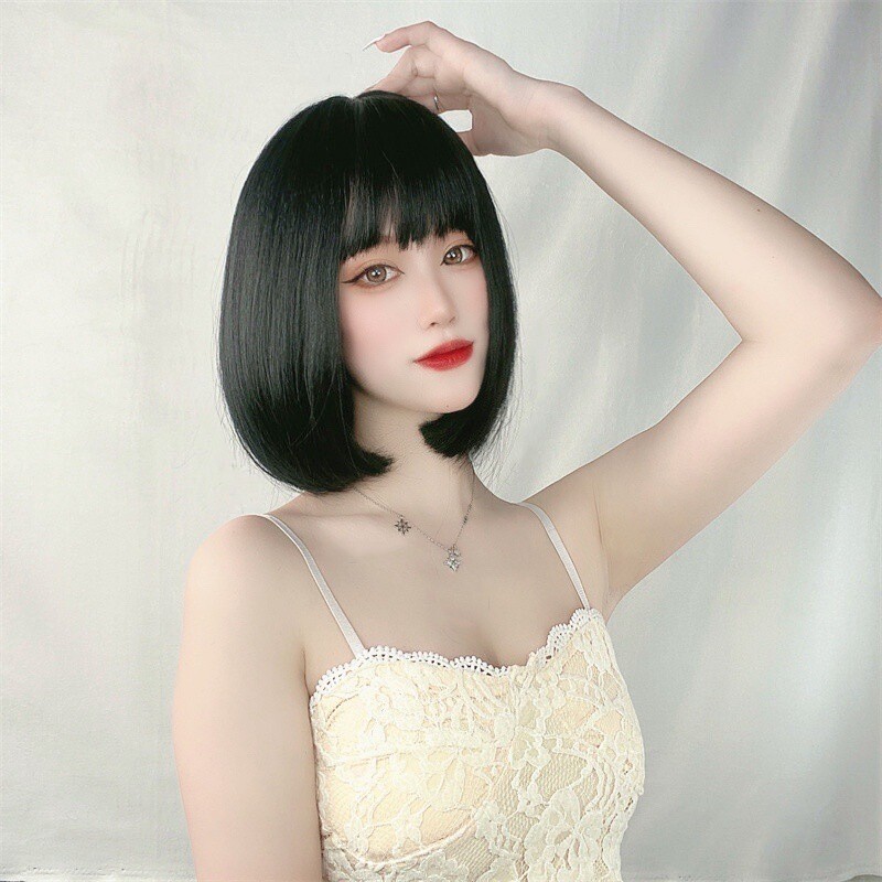厂家批发假发女短发韩式空气刘海bobo头蓬松修脸假发头套一件代发