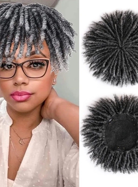 非洲化纤空心脏辫补发块Dreadlock wigs自然爆炸头假发