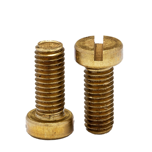 GB65黄铜一字圆柱螺丝螺钉开槽圆柱螺丝螺栓M2M2.5M3M4M5M6M8M10