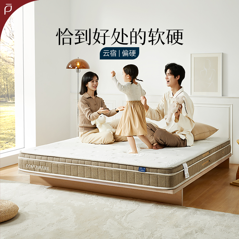 林芃云宿床垫独立弹簧护脊硬垫子22cm厚老人可定制双人卧室家用