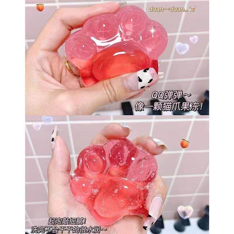 烟酰胺可爱猫爪果冻洗脸皂收缩毛孔抑菌深层清洁清爽控油男正品