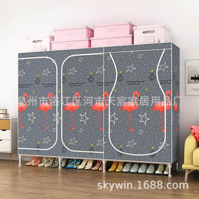 全封闭弧形门208CM大号布衣柜隔层垫布加固加粗19MM钢管H1901/3并