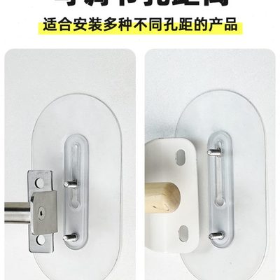 美可免打孔双螺丝贴不锈钢强力免钉固定贴无痕大粘钩长条贴片墙钉