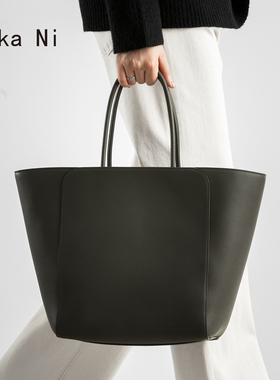 kikani 小众极简Marlo15托特包女头层牛皮大容量手提高级感通勤包