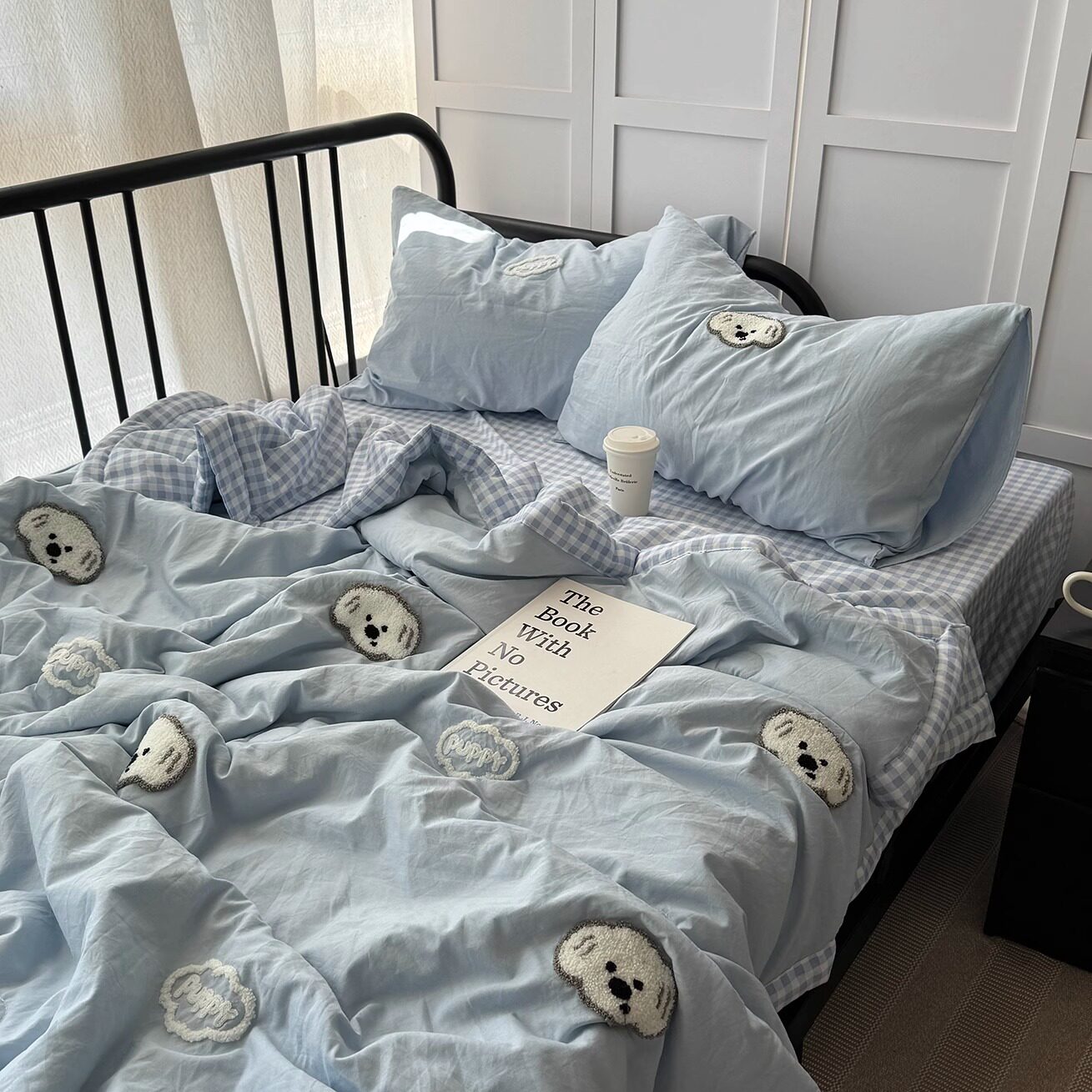 卡通ins小清新可爱狗狗水洗棉毛巾绣夏凉被软糯可机洗空调薄被1.5