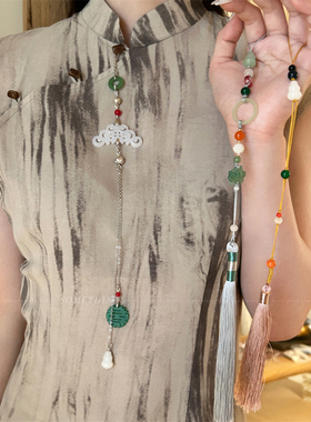 2024新款复古国风新中式旗袍马面裙压襟腰挂气质百搭茶服古风挂饰