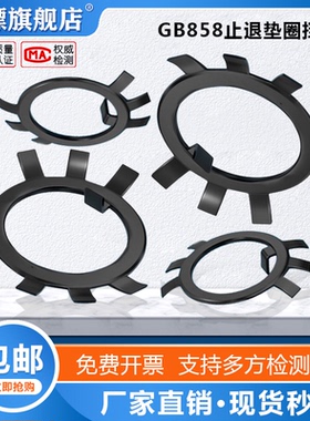 GB858止退垫圈挡圈六爪止动垫圈片介子圆螺母止动垫M10M36M48M250