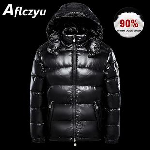 Black Down Jacket Men Winter Waterproof Puffer Jackets Coat