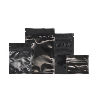 Bags Zip Plastic Color Smell Glossy Zipper Pouch Black lock