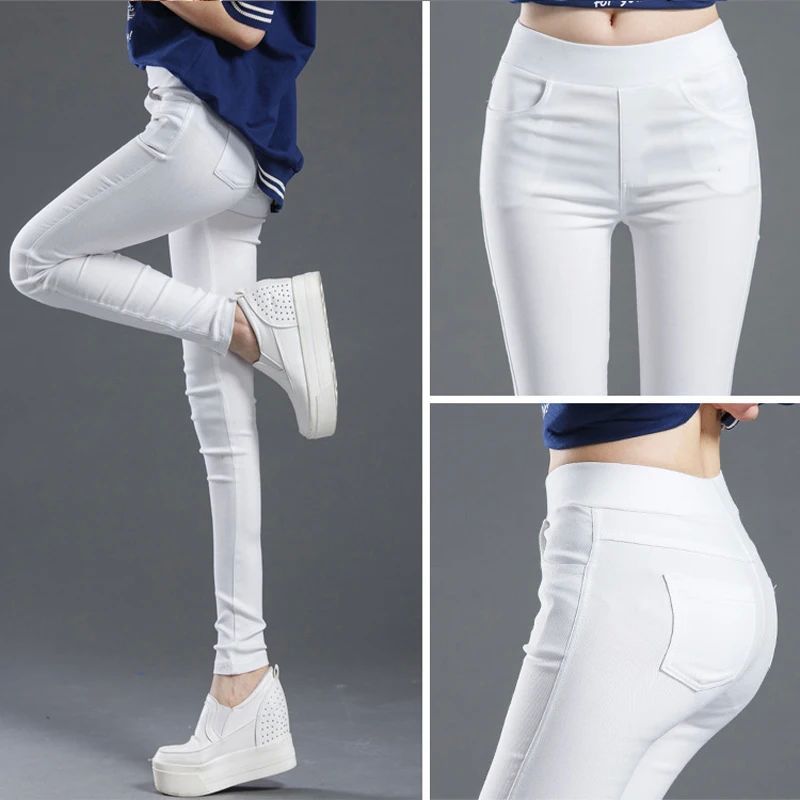 Women Summer Elastic Casual Sretch Skinny Leggings Slim Penc