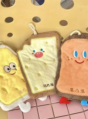Kawaii Hand Towel Absorbent Hanging Towels Kitchen Cleanning