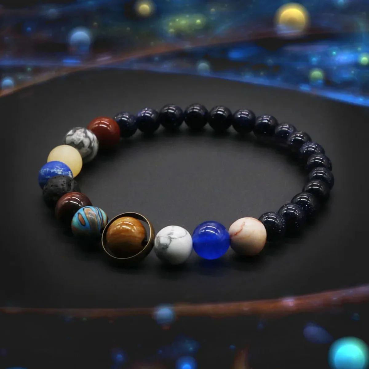 Cosmic Solar System Bracelet Eight Planets Bracelet Handmade
