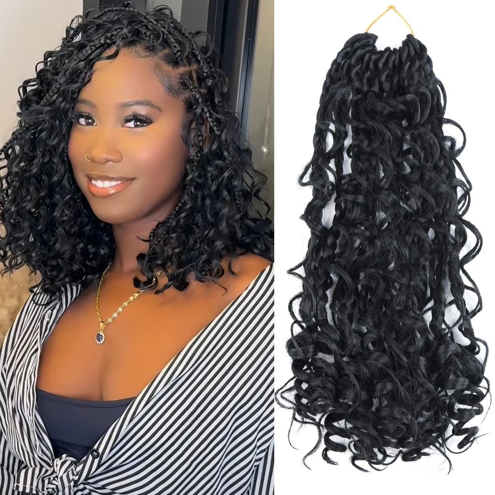 10 Inch Bob Goddess Box Braids Crochet Hair 1Pcs/Lot Synthet