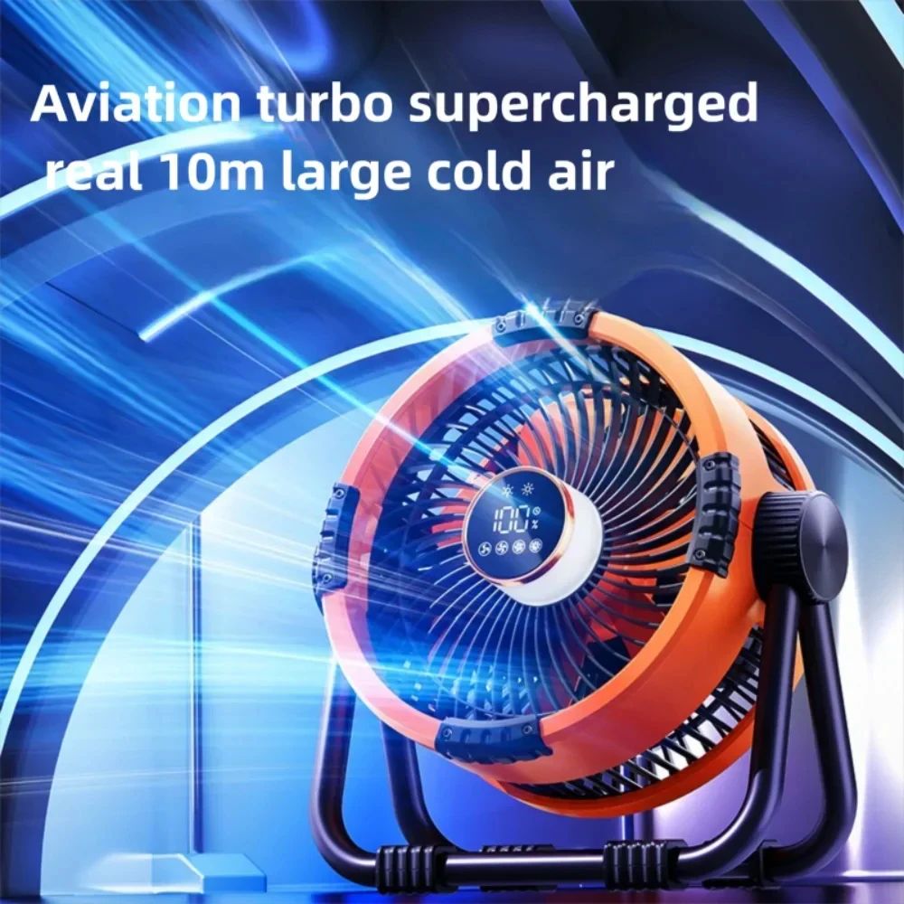 Multifunctional Outdoor Camping Fan Light Rechargeable Ceili