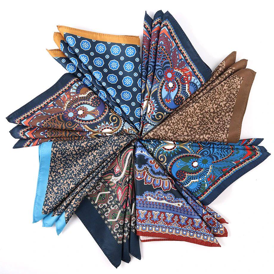 Tailor Smith Mens Pocket Squares Vintage  Printed  Checked P