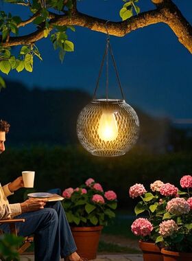 Outdoor Solar Iron Lantern Led Solar Lights Waterproof Decor