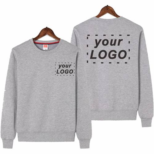Men's Casual Pullover Custom Printed Embroidery Company Logo