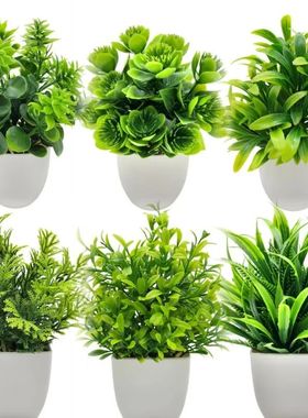 1pc Artificial Plants with Plastics Pots Perfect Greenery fo