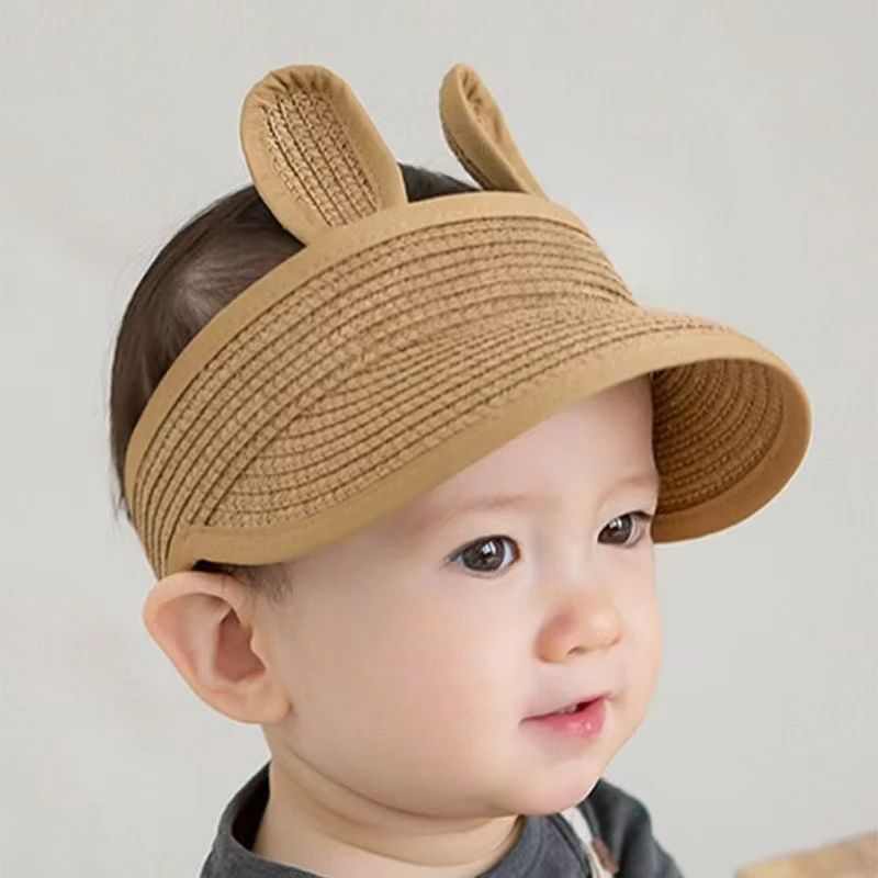 Toddler  Kids Summer Sun Hat  Breathable Adjustable Straw Vi