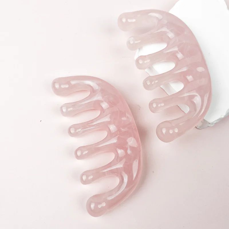 1pc Meridians massage comb six teeth resin material handless