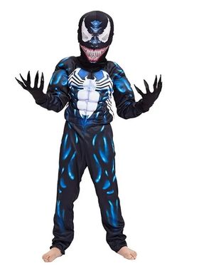 Kids Black Spider Costume  Superhero Costume Onesie 3D Spand