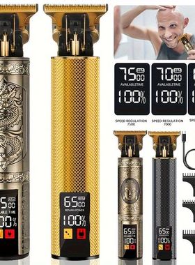 Professional Vintage Hair Clippers and Trimmers Kit, Recharg