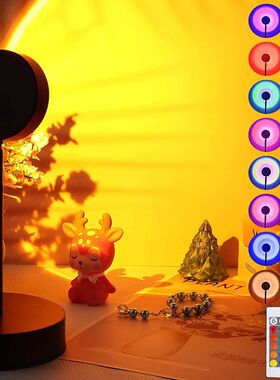 ZK20 Sunset Lamp Led Projector Remote Control Rainbow Atmosp