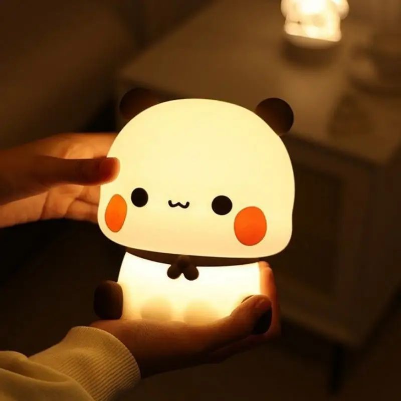 Kawaii Panda Led Night Light Lamp Cute Cartoon Pat Lamp Anim