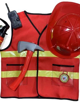 Kids Firefighter Cosplay Little Fireman Firemen Costume For