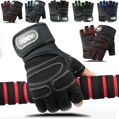 Outdoor Sport Gloves for Men Women Wrist Guard Fitness Gym C