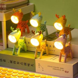 Mini Led Night Lights Folding Desk Lamp Cartoon Cute Pet Dog