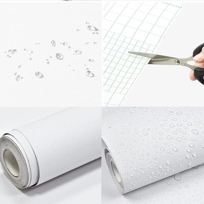 Waterpoof Matte Wallpaper white Vinyl Self-Adhesive ers for