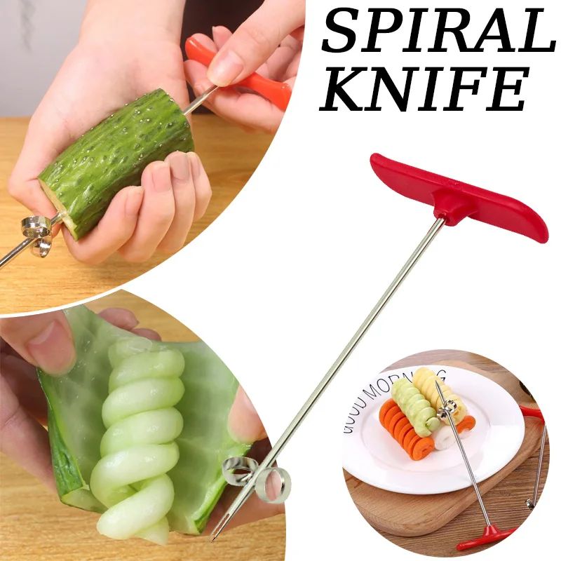 Vegetables Spiral Knife 1pc Potato Carrot Cucumber Chopper S