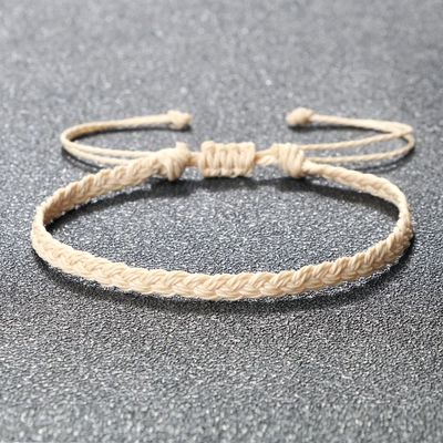 Classic Handmade Braided Bracelets for Women Men Pure Color