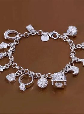 Bracelet European and American Silver Fashion Thirteen Penda