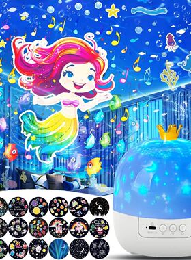 Galaxy Solar System Projector Nightlights 360°Rotating 21 F