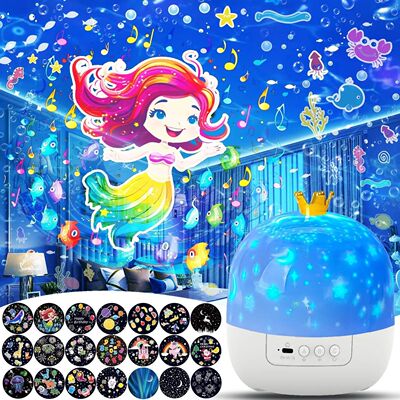 Galaxy Solar System Projector Nightlights 360°Rotating 21 F