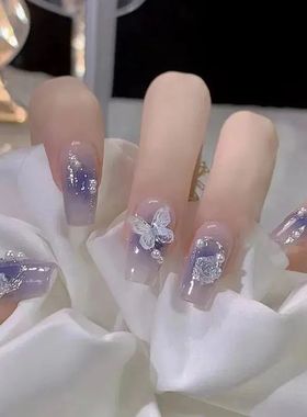 24 PCs Fake Nails with 1 Nail Glue and 1 Nail File