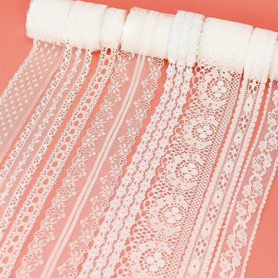 (5 yards/roll) white Lace ribbon fabric Webbing Decoration L