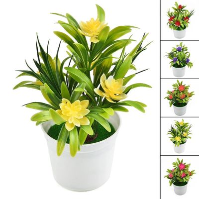 Artificial Flowers Plant Pot Simulate Fake Plastic Flowers H
