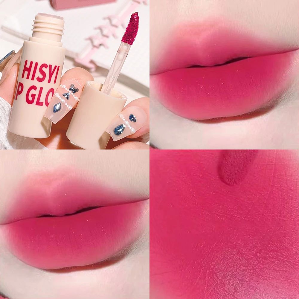 6 Colors Matte Velvet Lip Glaze, Natural Long-Lasting Highly