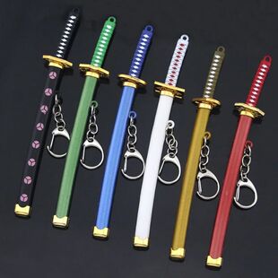 8 Style Mini Roronoa Zoro Sword Keychain For Men Buckle Tool