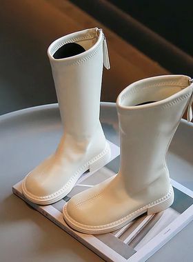 Winter Girl Ankle Boots New Fashion Pu Leather High Top Kids