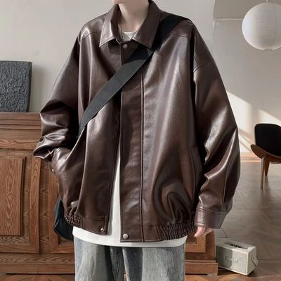 Vintage American Style Leather Jacket For Men High-end Feel