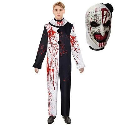 Men Halloween Costumes Art The Clown Cosplay Costume Movie T