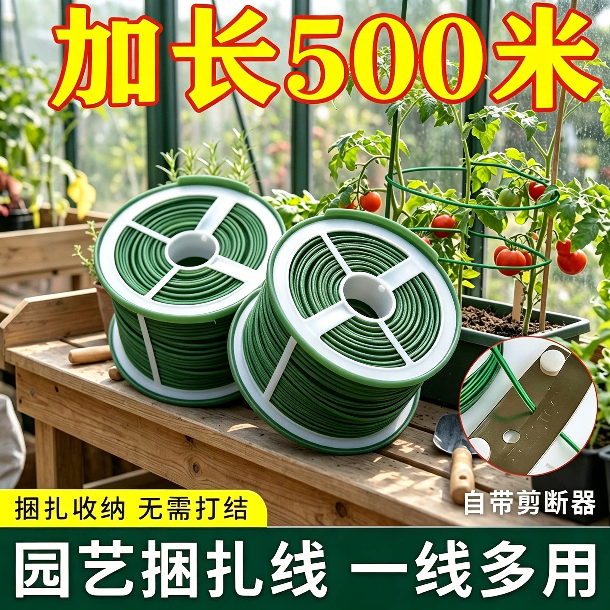 园艺扎带捆扎线爬藤固定器月季铁丝植物固定绳绑花固定带支架造型