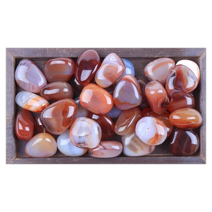 南京雨花石原石天然鹅卵石鱼缸石头花盆彩色石子七彩小石头五彩石